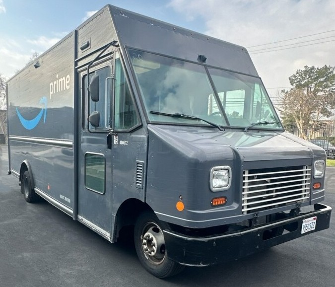 Amazon Prime delivery step van refinished and ready for return